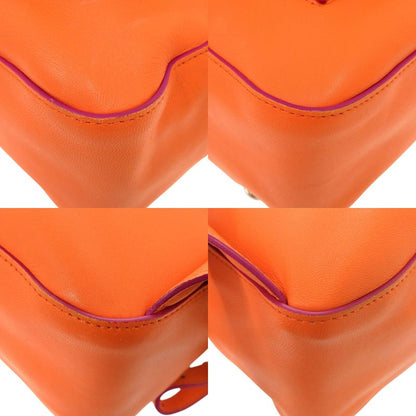 Versace Gianni Medusa Leather Orange Backpack