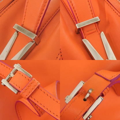 Versace Gianni Medusa Leather Orange Backpack