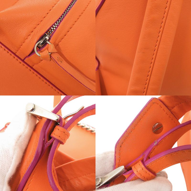 Versace Gianni Medusa Leather Orange Backpack