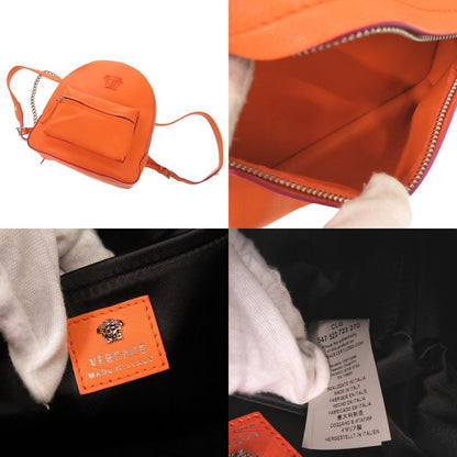 Versace Gianni Medusa Leather Orange Backpack