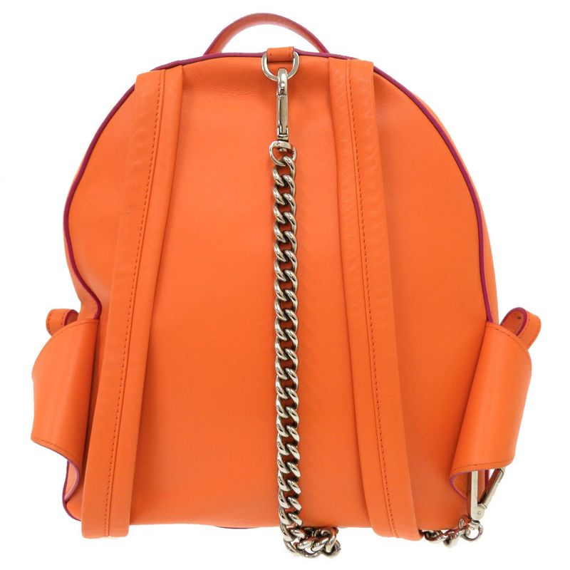 Versace Gianni Medusa Leather Orange Backpack