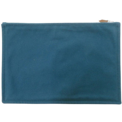 Hermes Petit Duc Flat Pouch GM Cotton Blue