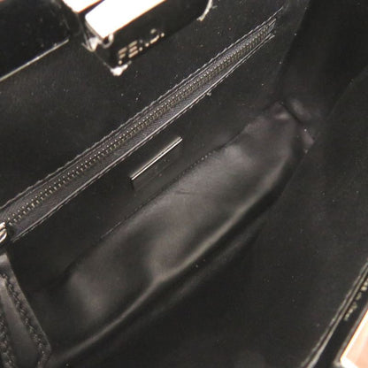 Fendi Mini Peekaboo Patent Leather Black Red 2-Way Shoulder Bag