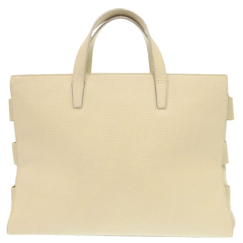 Loewe Logo Leather Ivory Tote