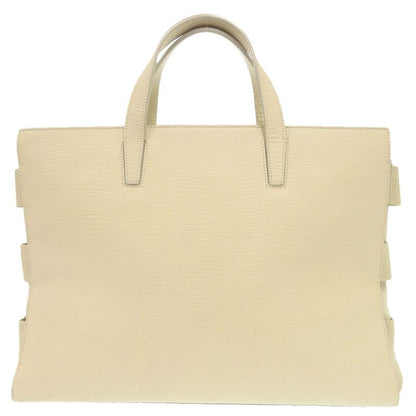 Loewe Logo Leather Ivory Tote