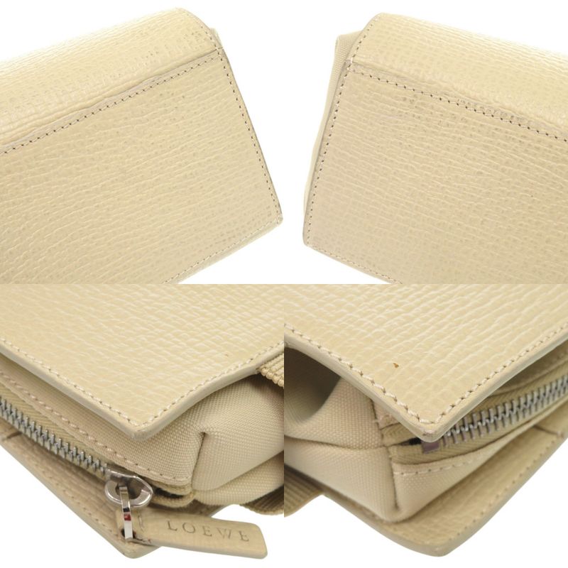 Loewe Logo Leather Ivory Tote