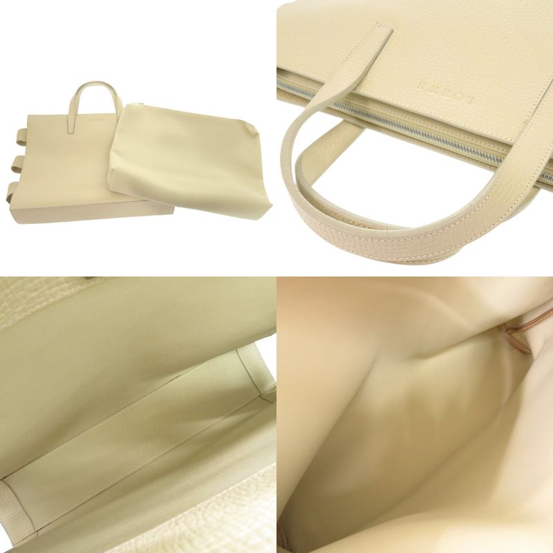 Loewe Logo Leather Ivory Tote