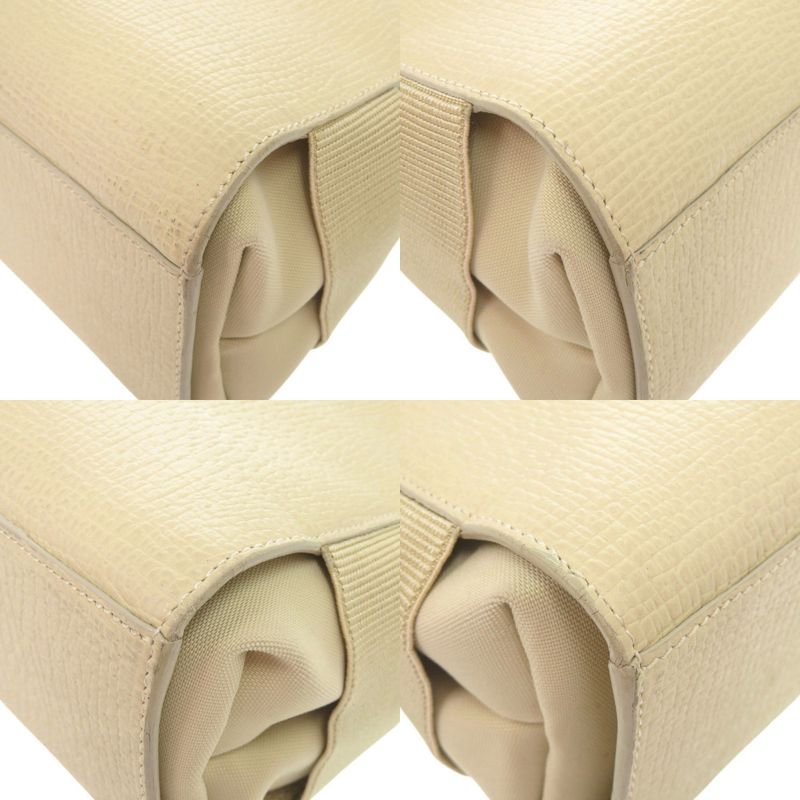 Loewe Logo Leather Ivory Tote