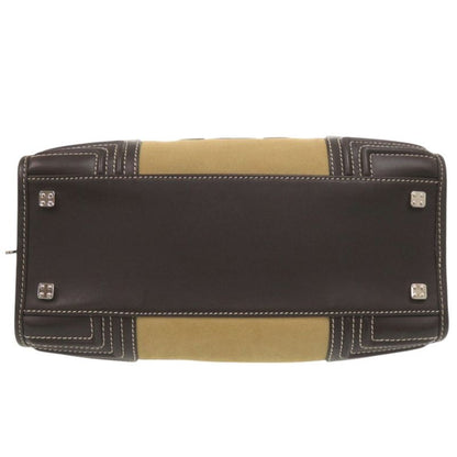 Loewe Amazona 28 Suede Leather Beige Brown Handbag