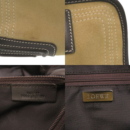 Loewe Amazona 28 Suede Leather Beige Brown Handbag