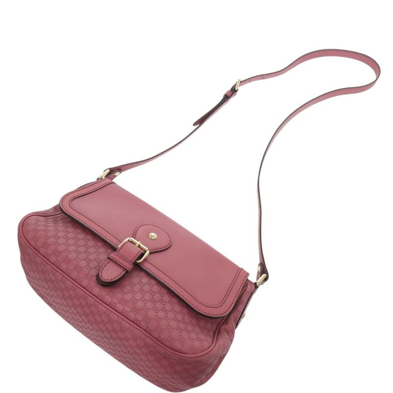 Gucci Ski Micro Guccissima Leather Pink Shoulder Bag