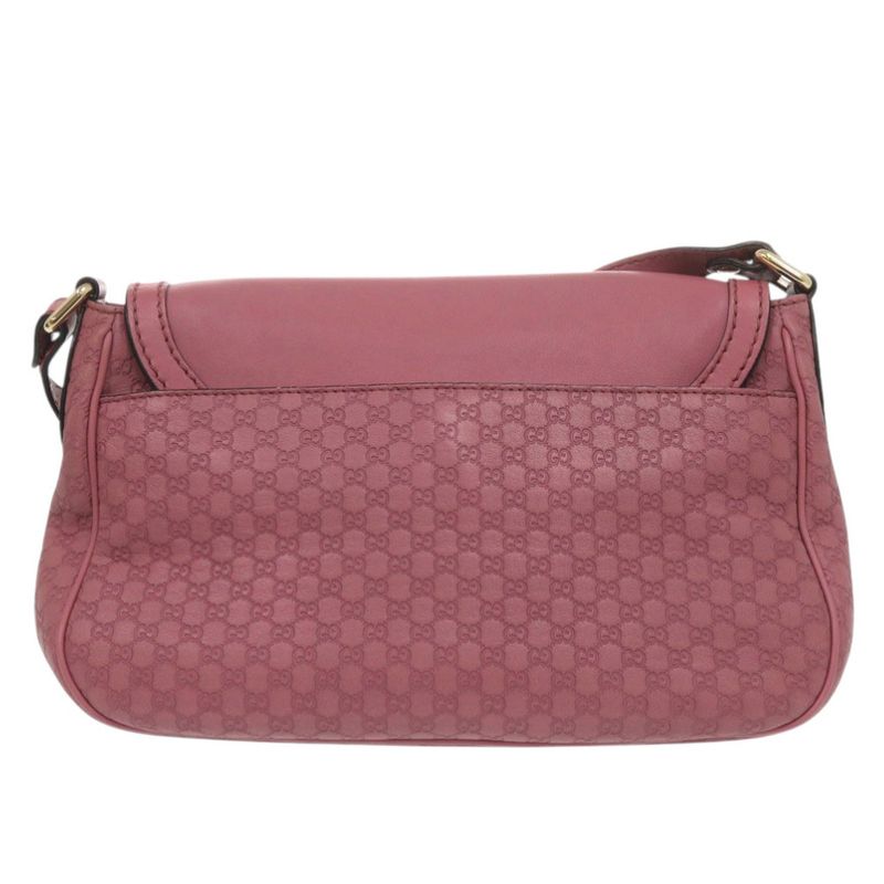 Gucci Ski Micro Guccissima Leather Pink Shoulder Bag