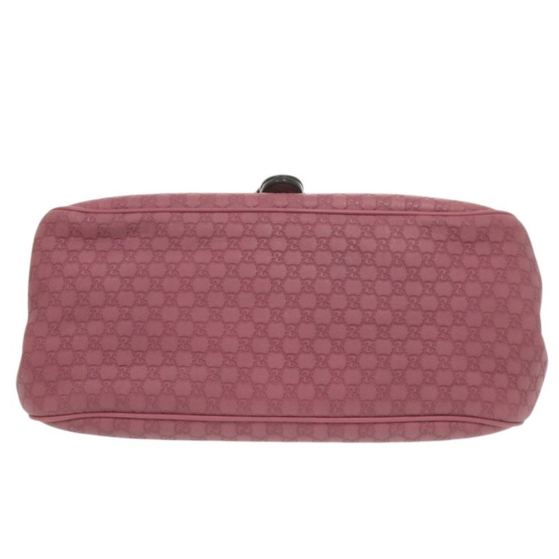 Gucci Ski Micro Guccissima Leather Pink Shoulder Bag