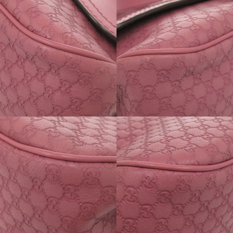 Gucci Ski Micro Guccissima Leather Pink Shoulder Bag