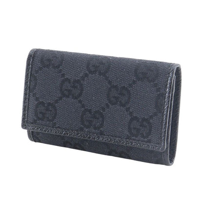 Gucci 6 Rows GG Canvas Black Key Case Key Holder