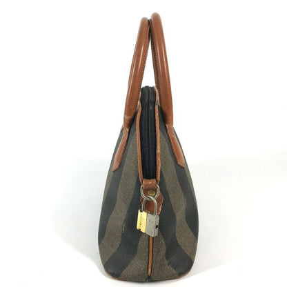 Fendi Handbag Pecan Leather Brown X Khaki