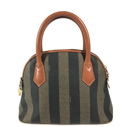 Fendi Handbag Pecan Leather Brown X Khaki
