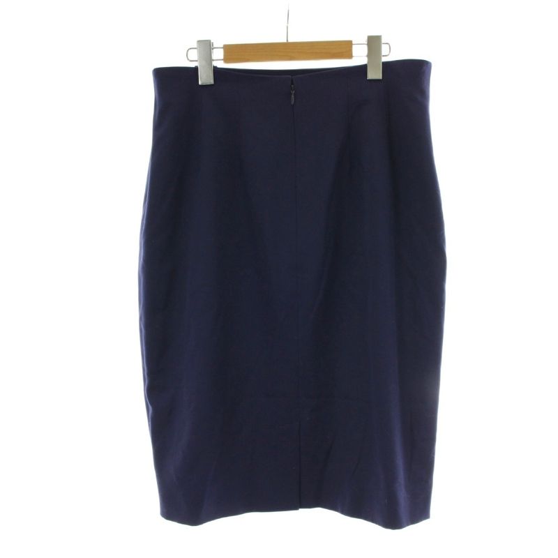 Celine Tight Skirt Logo Ring Navy Vintage Knee Length PP