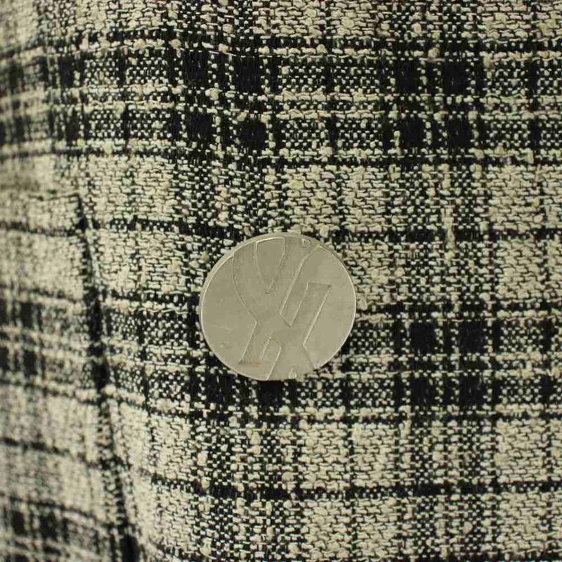 Saint Laurent Yves Tailored Jacket 38 Gray Black Plaid