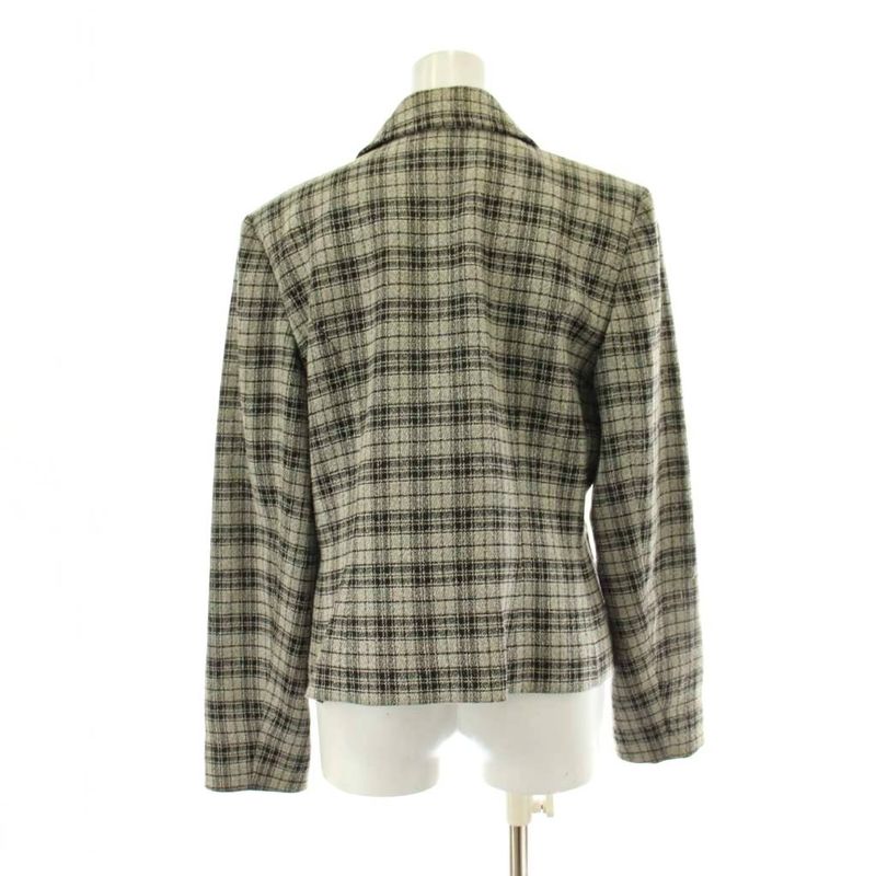 Saint Laurent Yves Tailored Jacket 38 Gray Black Plaid
