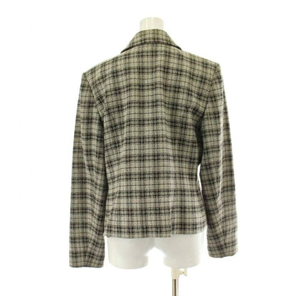 Saint Laurent Yves Tailored Jacket 38 Gray Black Plaid