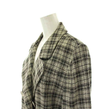 Saint Laurent Yves Tailored Jacket 38 Gray Black Plaid