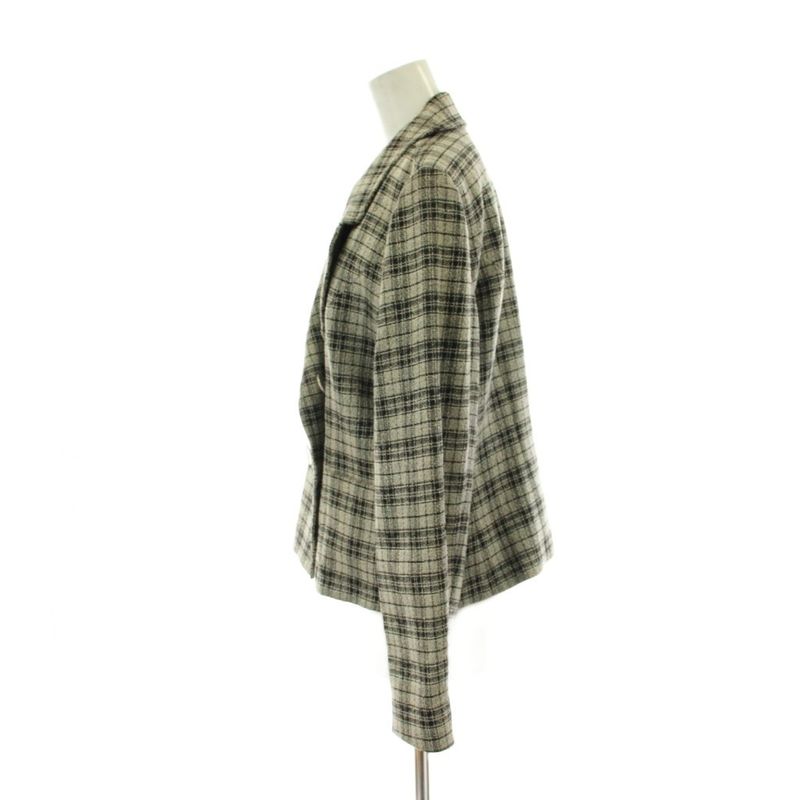 Saint Laurent Yves Tailored Jacket 38 Gray Black Plaid