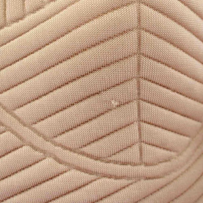 Fendi Quilted Dress 36 Pink Long Sleeve Ribbed Round Neck Puff Mini
