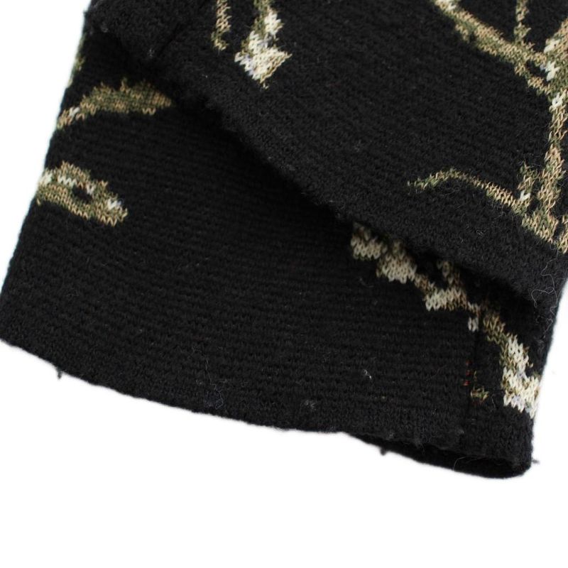 Balenciaga Flower High Neck Knit Sweater Wool 34 Black Multicolor Floral