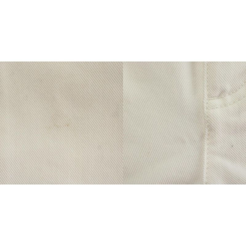 Louis Vuitton Denim Pants Jeans 36 White Straight Full Length Gold Button