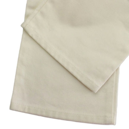 Louis Vuitton Denim Pants Jeans 36 White Straight Full Length Gold Button