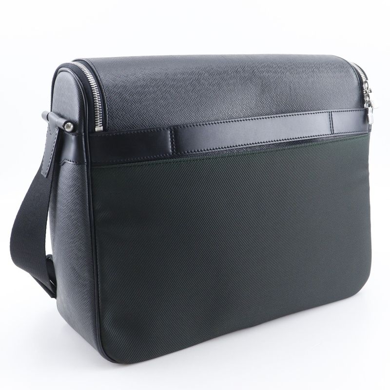 Louis Vuitton Thai Mir Taiga Nylon Canvas Ardoise Black Shoulder Bag