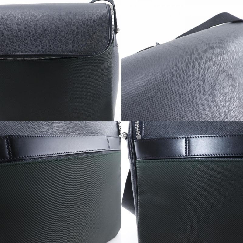 Louis Vuitton Thai Mir Taiga Nylon Canvas Ardoise Black Shoulder Bag