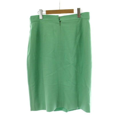 Celine Tight Skirt Wool 46 Mint Green Knee Length Chain Decoration Logo Ring PP