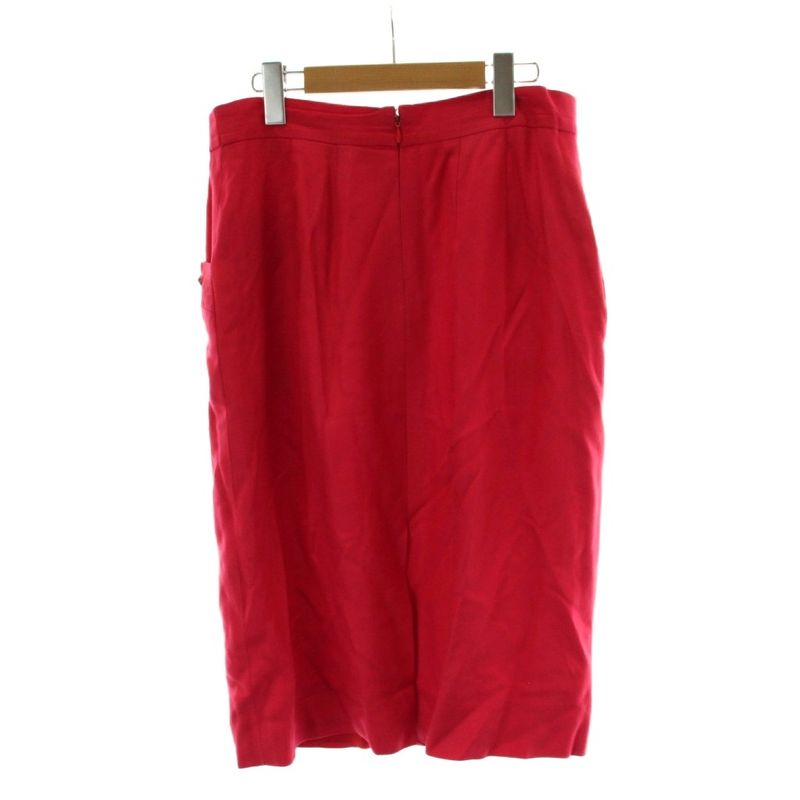 Celine Tight Skirt 44 Red Ribbon Knee Length Vintage PP