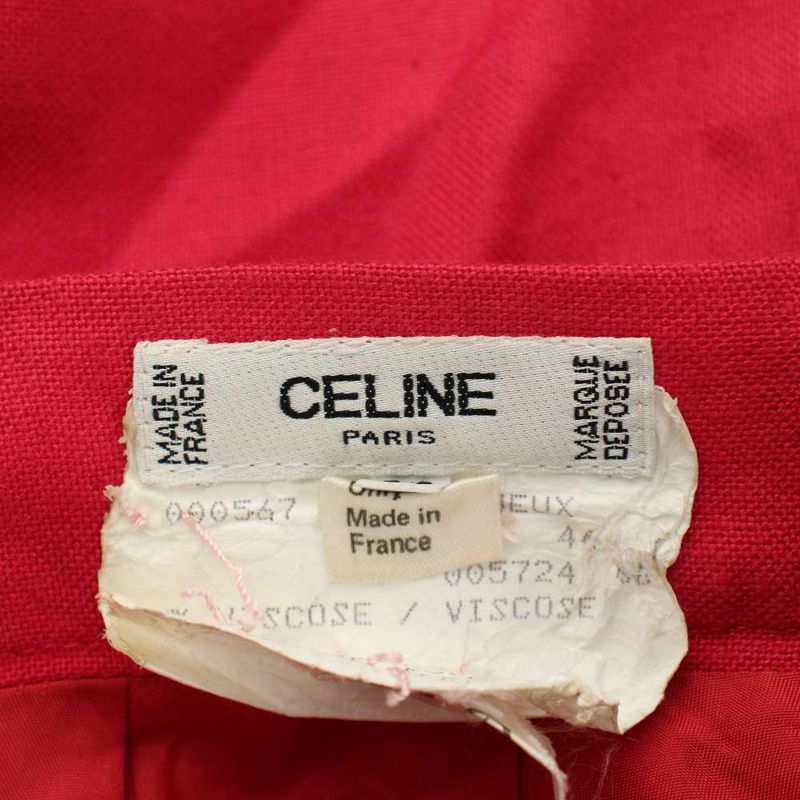Celine Tight Skirt 44 Red Ribbon Knee Length Vintage PP