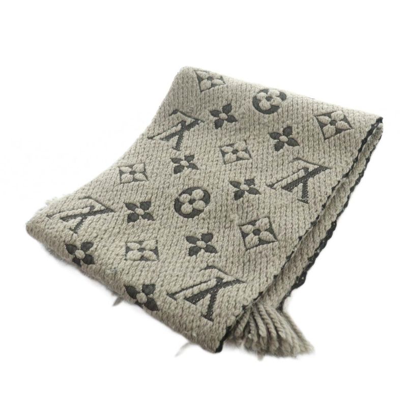 Louis Vuitton Logomania Scarf Wool Silk Blend
