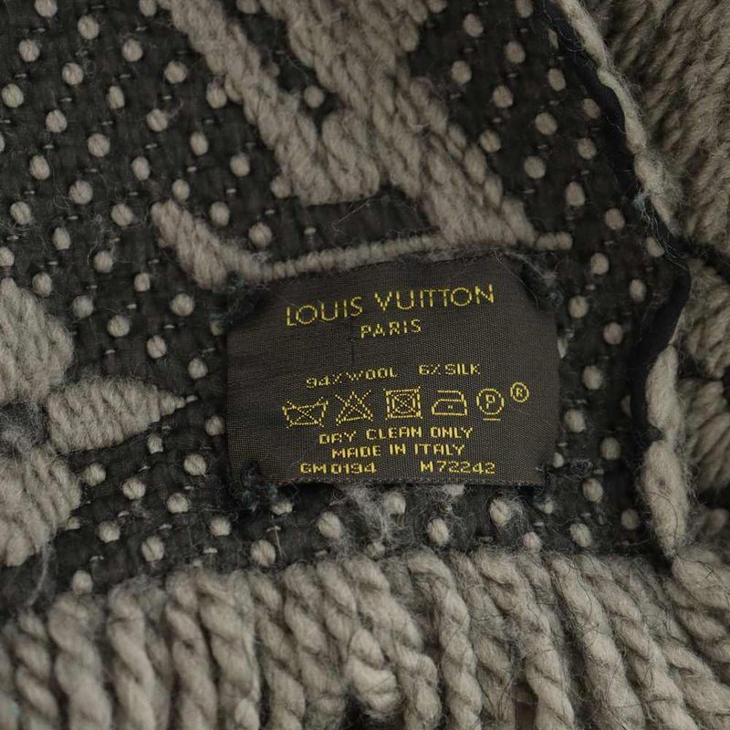 Louis Vuitton Logomania Scarf Wool Silk Blend