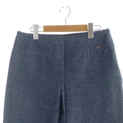 Chanel Identiification Straight Pants Denim Logo M Blue