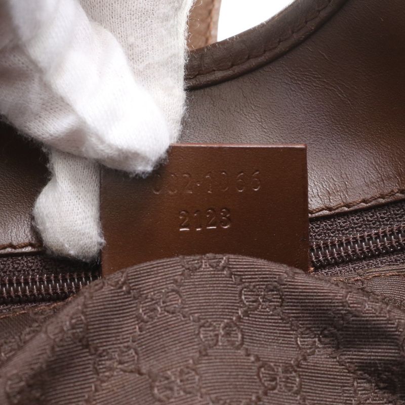 Gucci Jackie Sherry Leather Canvas