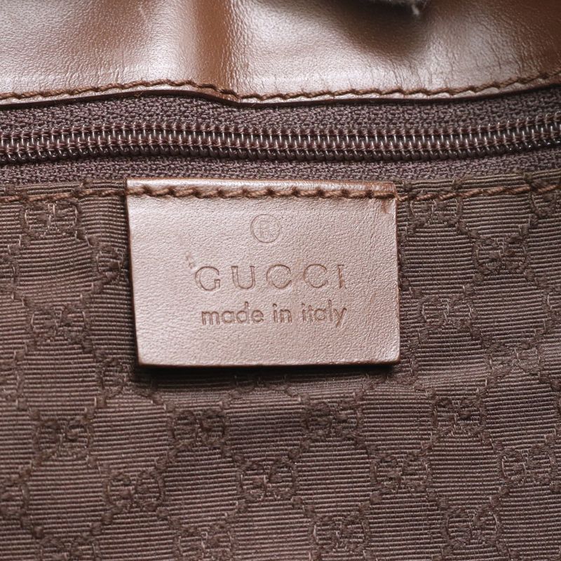 Gucci Jackie Sherry Leather Canvas
