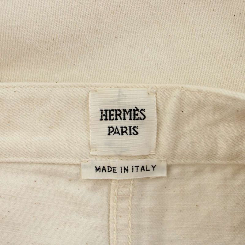 Hermes Denim Jeans 36 White Recent