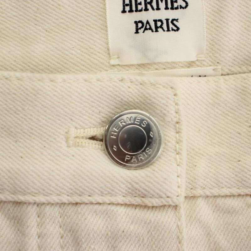 Hermes Denim Jeans 36 White Recent