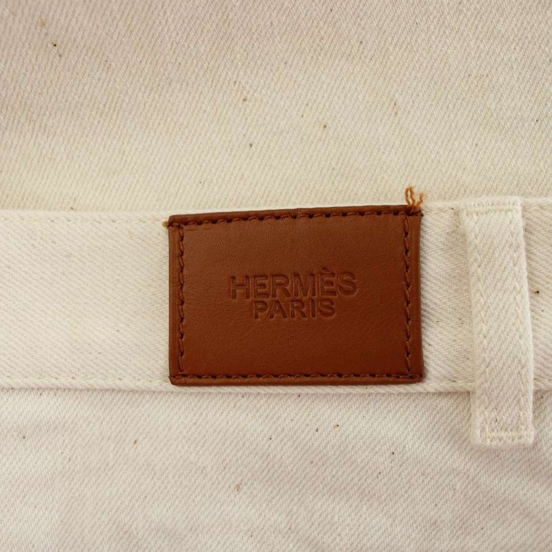 Hermes Denim Jeans 36 White Recent