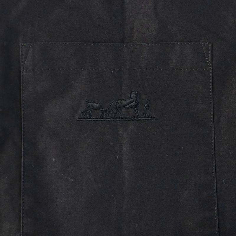 Hermes Gaultier Era Shirt Dress Sleeveless Long Logo Embroidery Layered 40