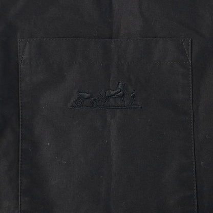 Hermes Gaultier Era Shirt Dress Sleeveless Long Logo Embroidery Layered 40