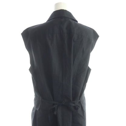 Hermes Gaultier Era Shirt Dress Sleeveless Long Logo Embroidery Layered 40