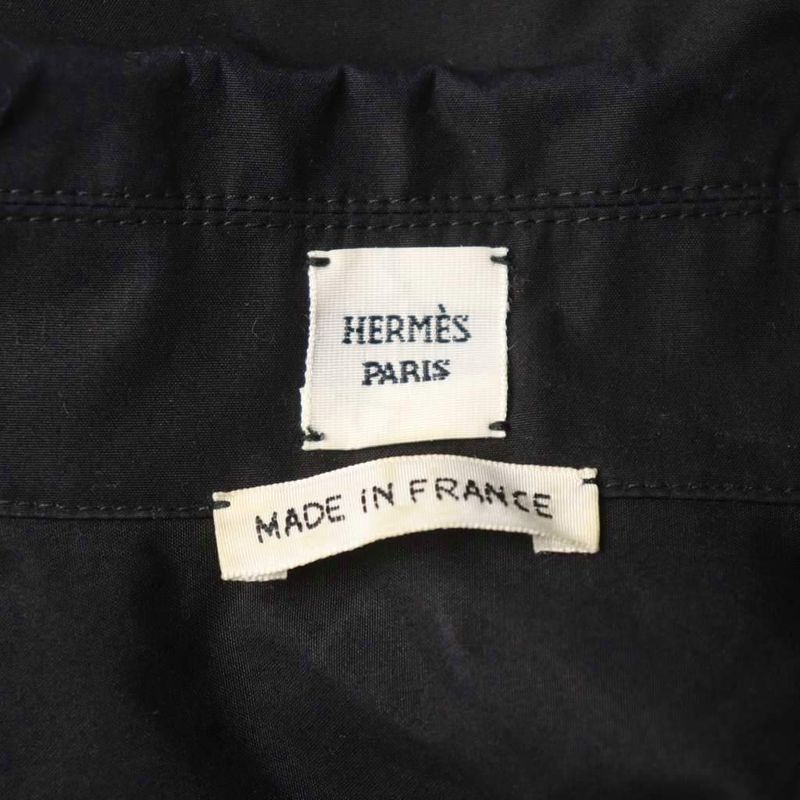 Hermes Gaultier Era Shirt Dress Sleeveless Long Logo Embroidery Layered 40