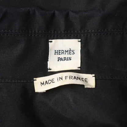 Hermes Gaultier Era Shirt Dress Sleeveless Long Logo Embroidery Layered 40