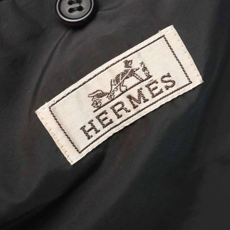 Hermes Batting Jacket Nylon Leather